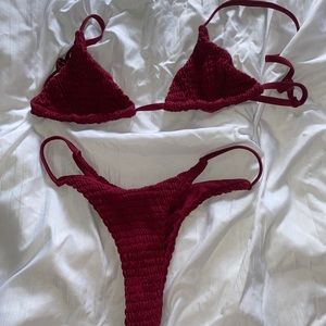 Maroon bikini